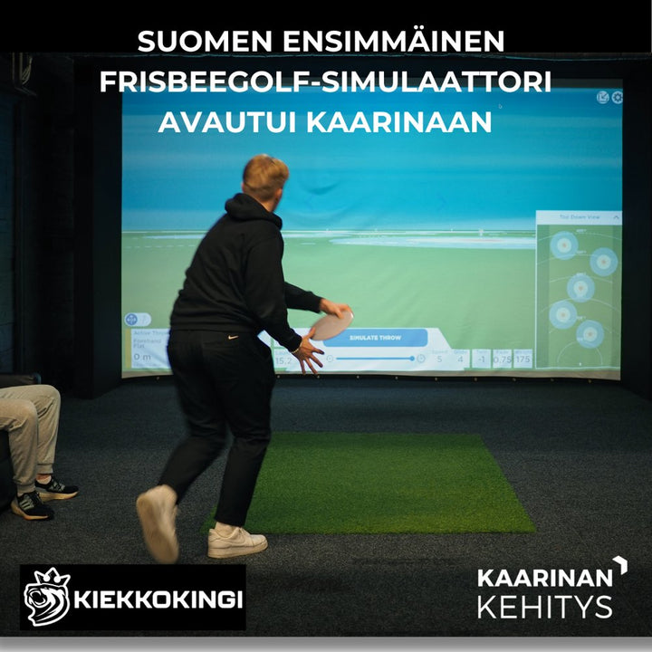 Suomen ensimmäinen frisbeegolf-simulaattori avautui Kaarinaan